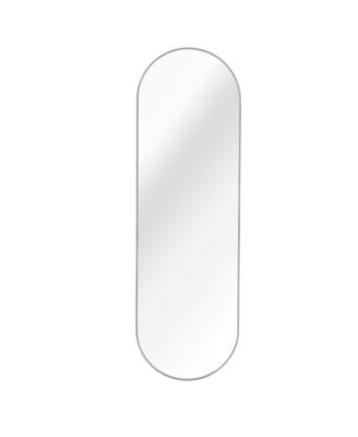 63" x 20" Full Length Mirror, Arched Floor Mirror with Metal Frame for Bedroom, Entryway and Dressing Room