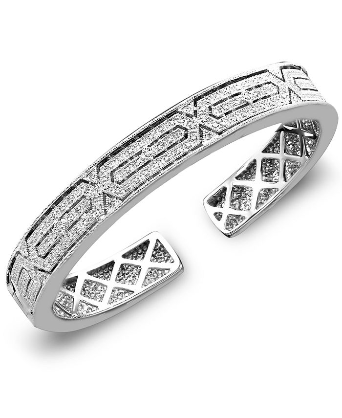 Macy's Diamond Bangle Bracelet in Sterling Silver (1/4 ct. t.w.) Macy's