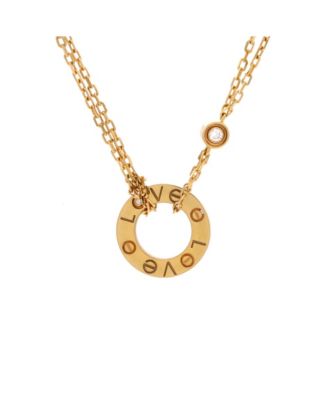 2 Diamonds Love Pendant Necklace