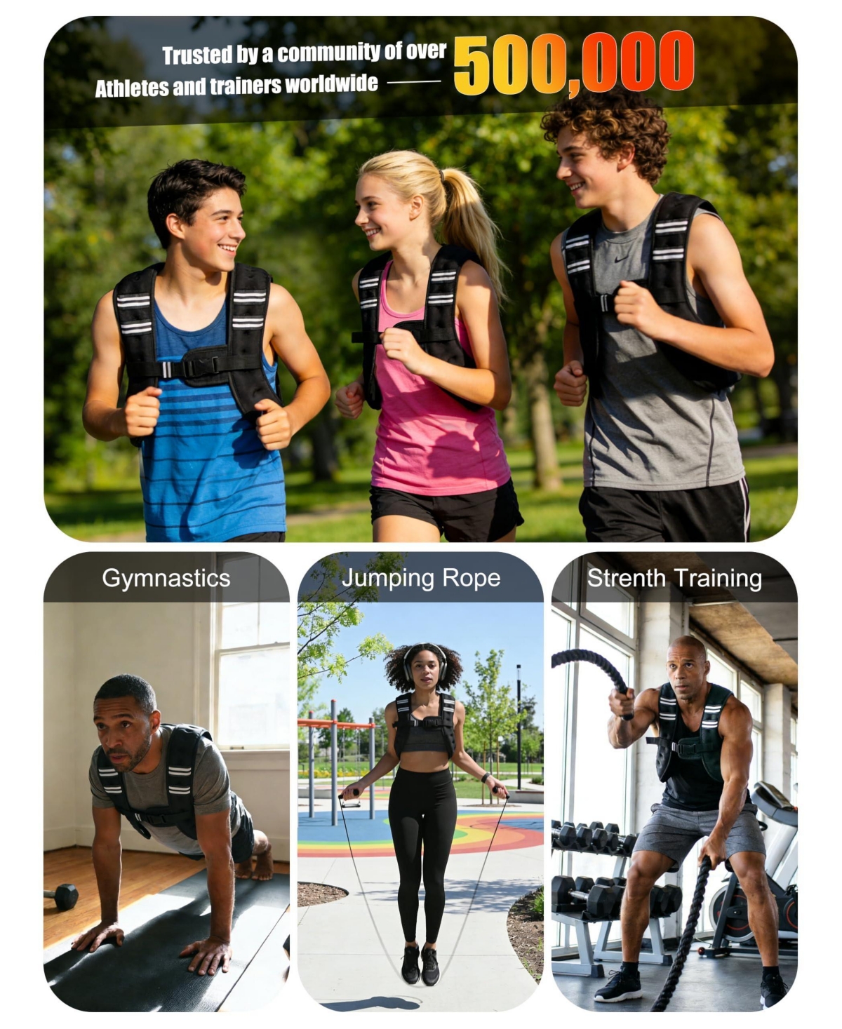 Aofar Weighted Vest Adjustable Running Workout Jogging Walking