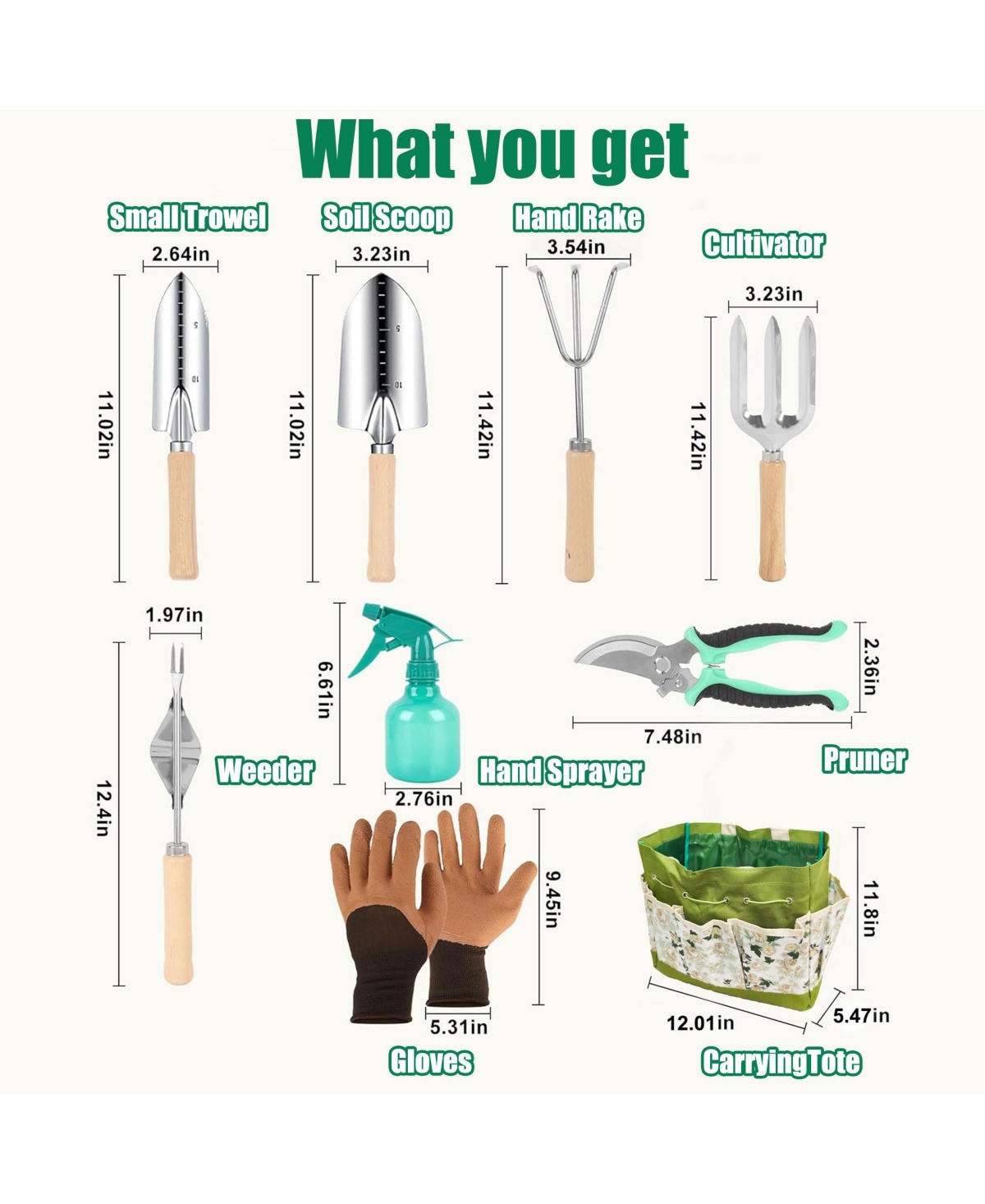 Xdovet Stainless Steel Gardening Tool Set
