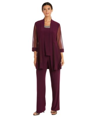 Petite 2-Piece Jacket Top & Pants Set