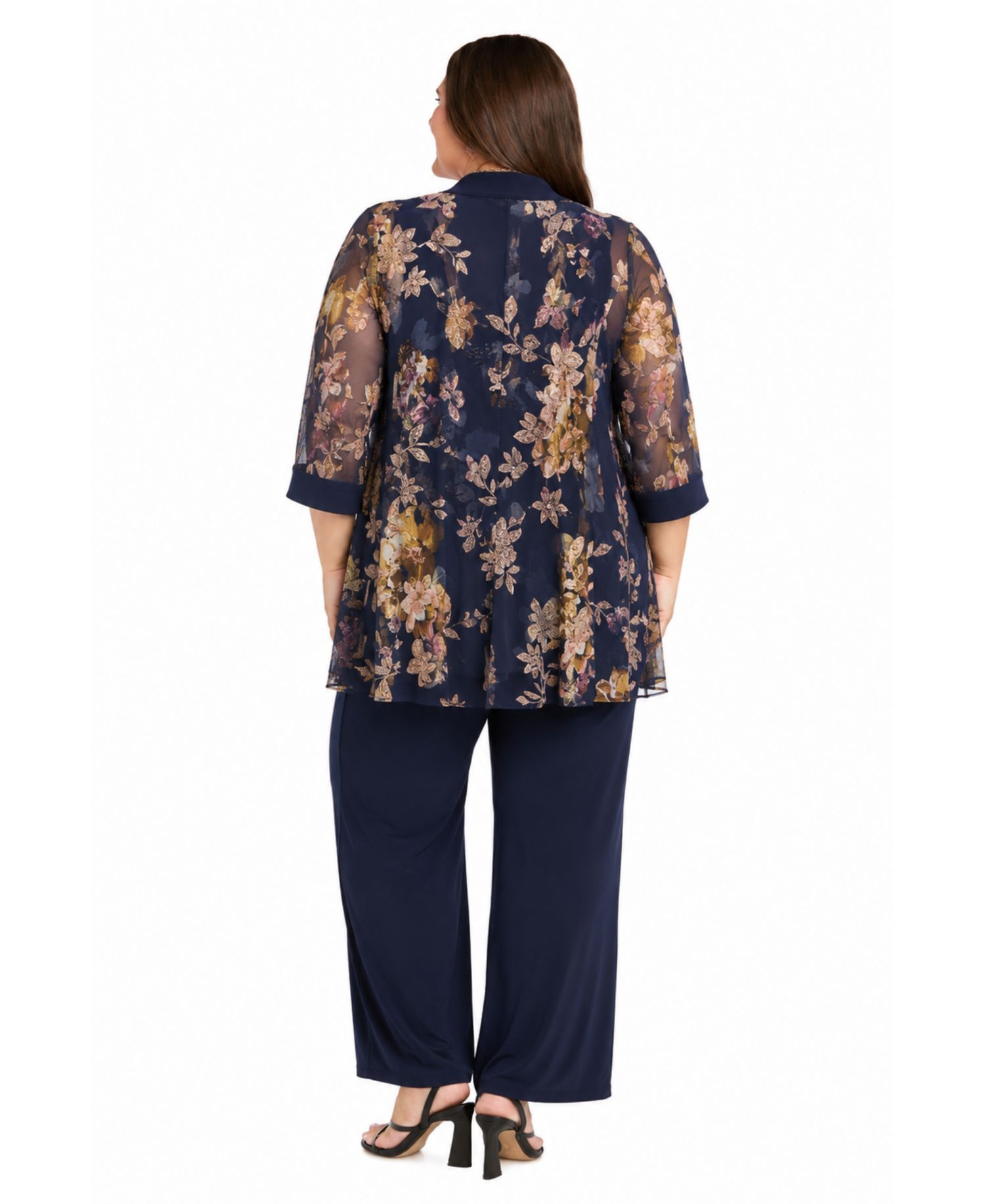 Plus Size Top, Pants, & Jacket, 3-Piece Set