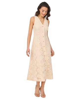Women's Sleeveless V-Neck Midi Dress