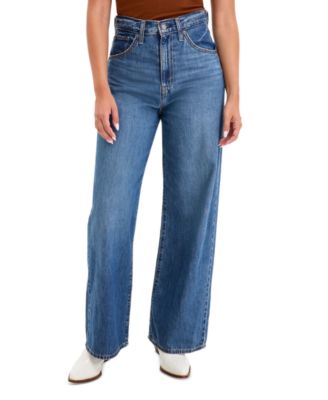 Women's Cinch-Waist Lightweight Baggy Jeans