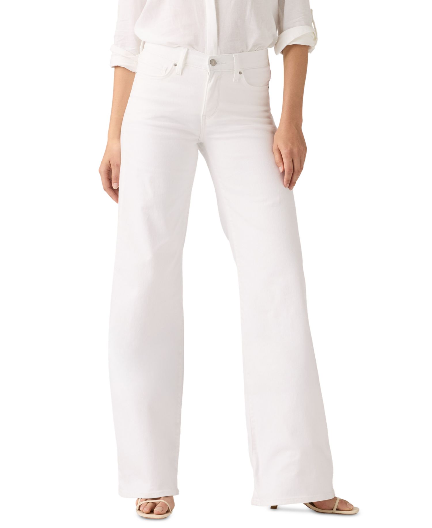 Plus Size Mid Rise 318 Shaping Wide-Leg Jeans