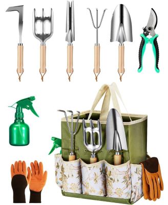 Gardening Tool Set Women Stainless Steel Tote Gift