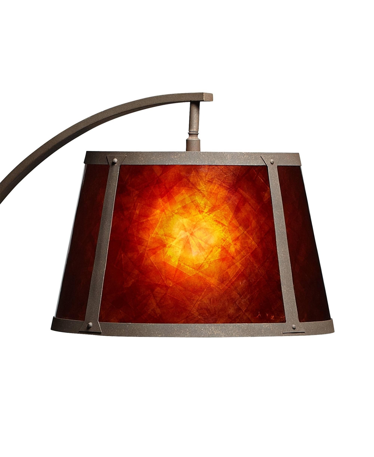 Franklin Iron Works River Rustic Mission 66 1/2" Tall Arc Floor Lamp with Smart Socket
