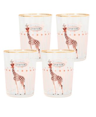 Giraffe Hi Ball Glasses, Set of 4