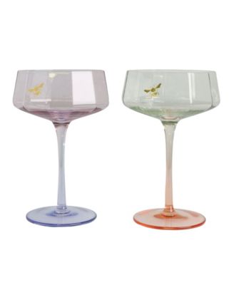 Bee Coupe Glasses, Set of 2