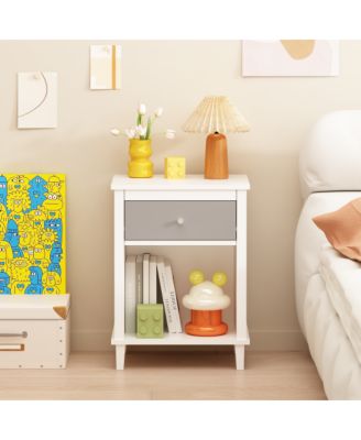 22.8"W Nightstand with Drawer and Shelf