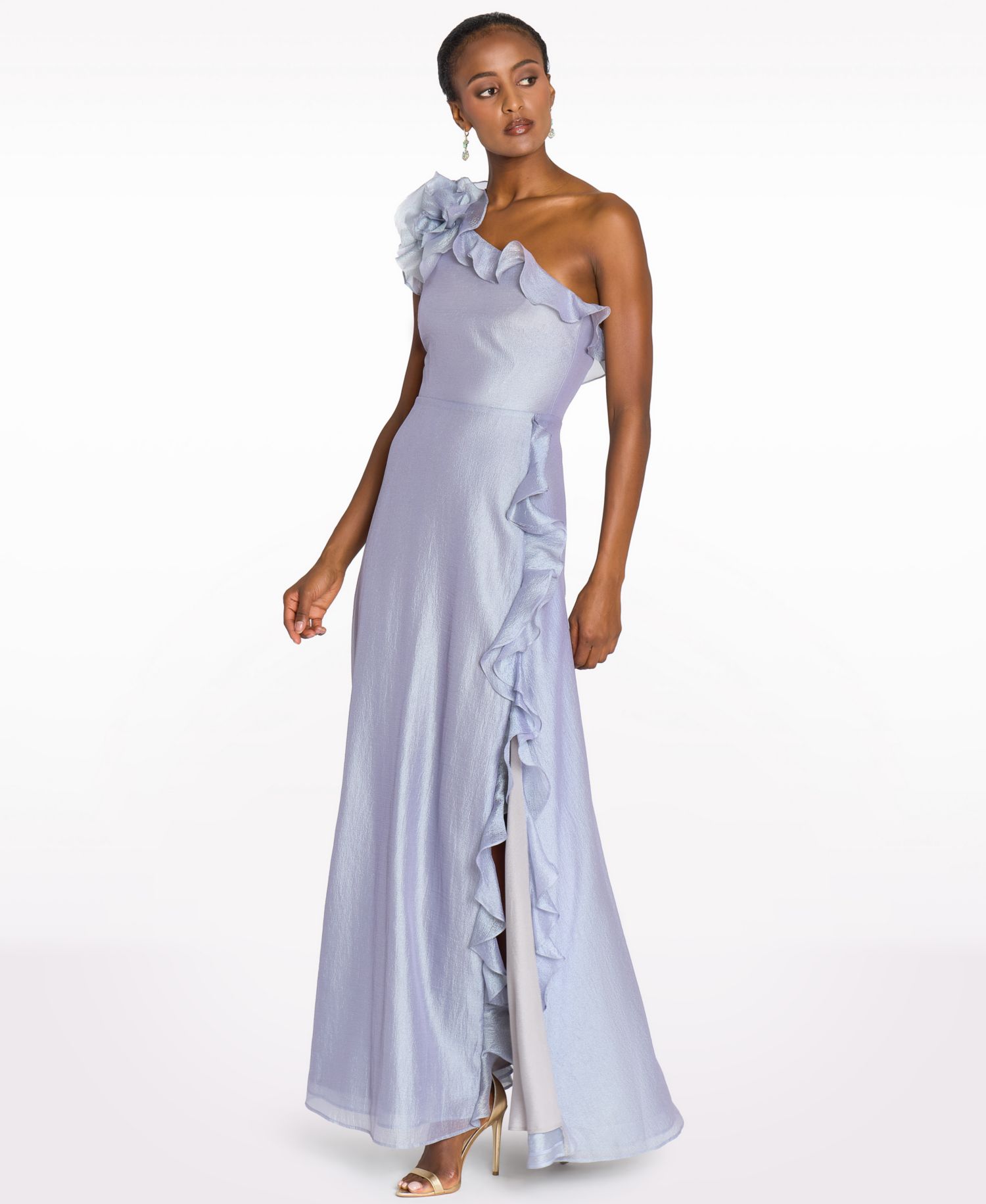 Women's One-Shoulder Side Slit Gown