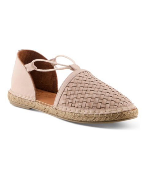 Женские эспадрильи Spring Step Clovae с плетёным кожаным верхом, цвет: Пудровый