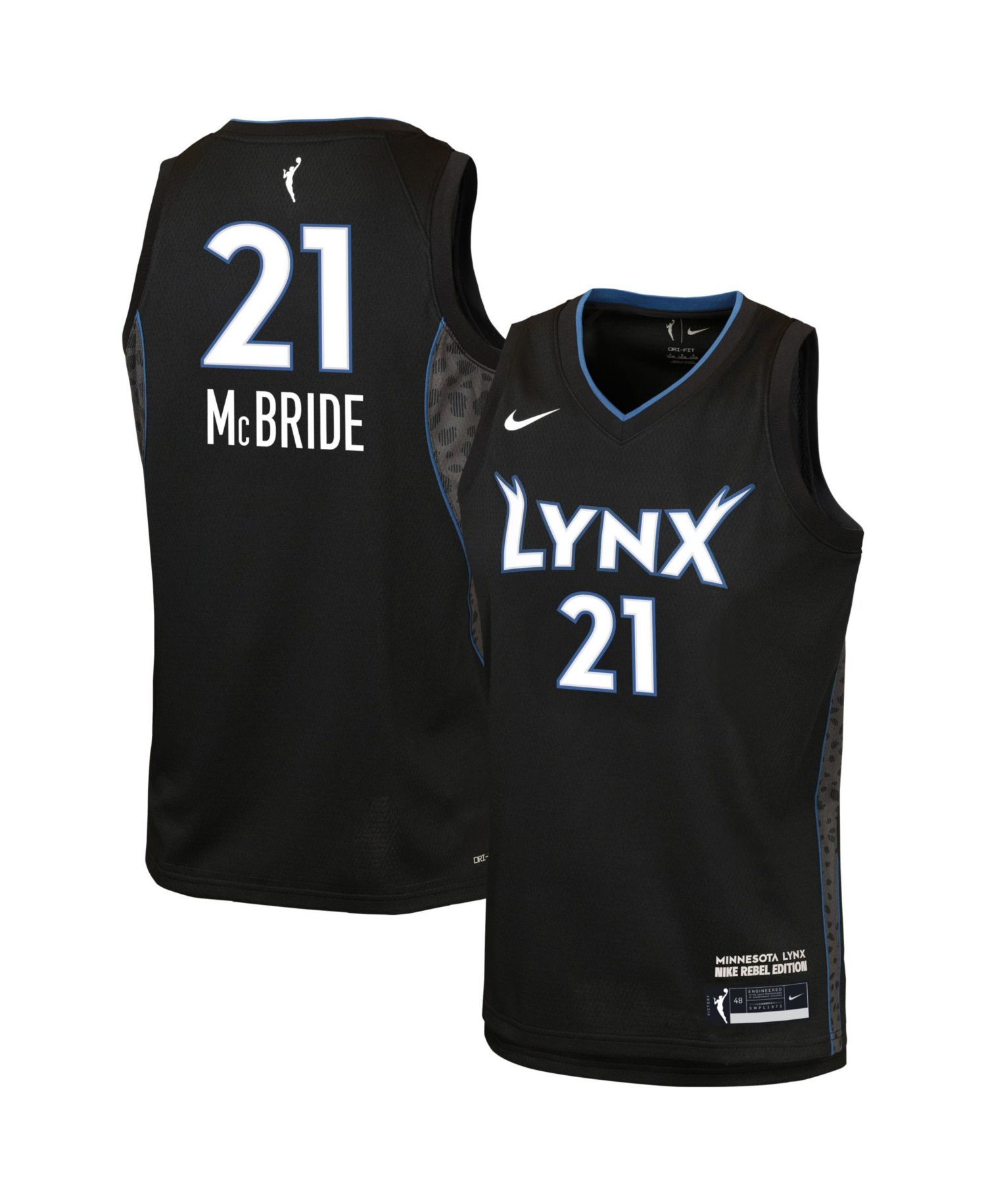 Big Boys and Girls Kayla McBride Black Minnesota Lynx Victory Jersey - Rebel Edition
