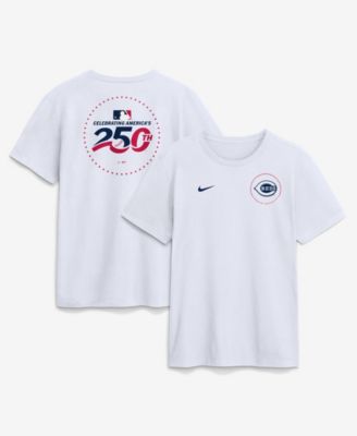 Men's White Cincinnati Reds Celebrating America's 250th Logo T-Shirt