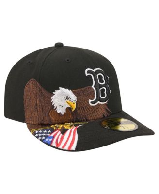 Men's Black Boston Red Sox Americana Bald Eagle Pre-Curved 59FIFTY Fitted Hat