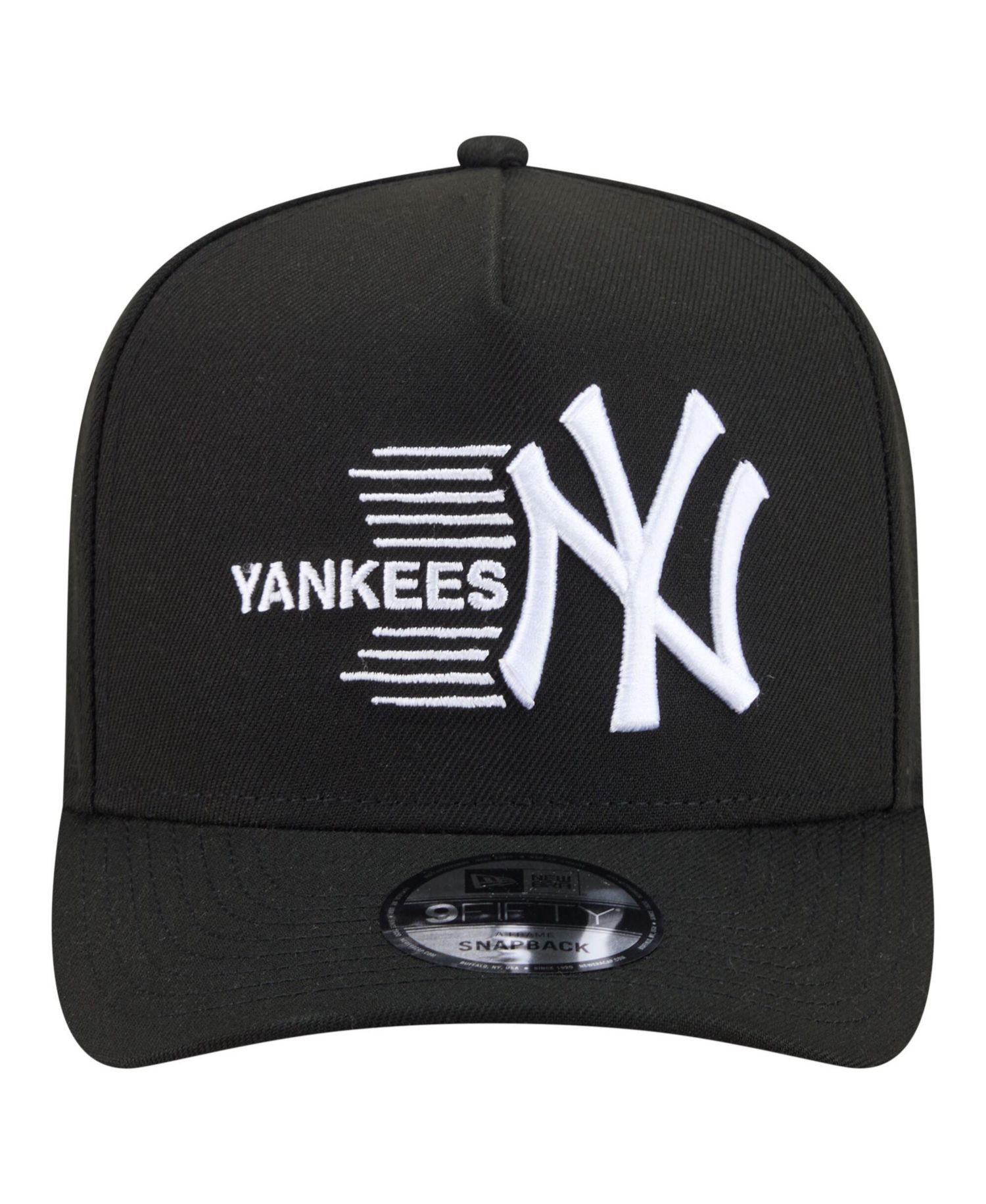 Men's Black New York Yankees Motion A-Frame 9FIFTY Snapback Hat