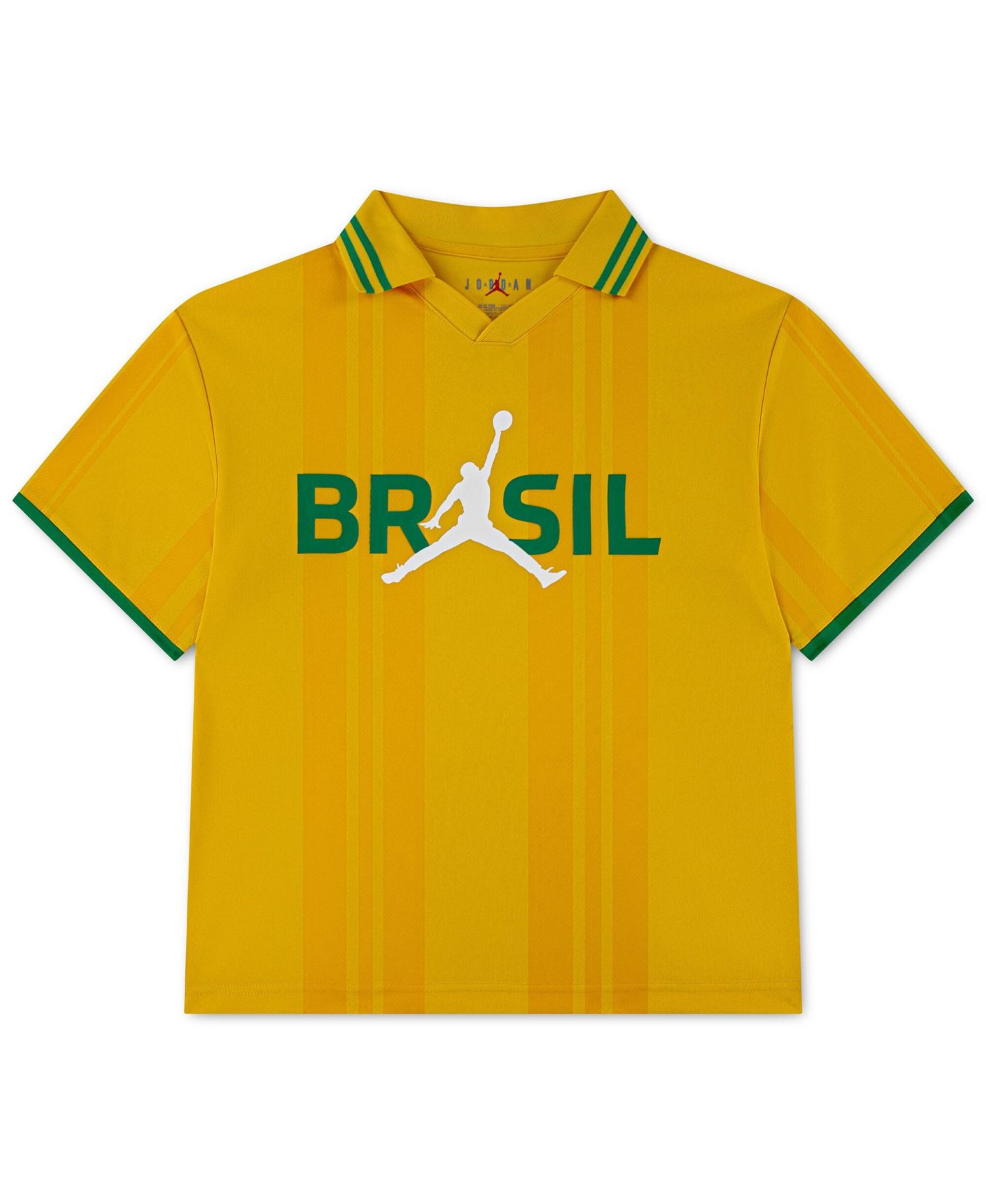 Big Boys and Girls Yellow Brazil National Team Polo shirt