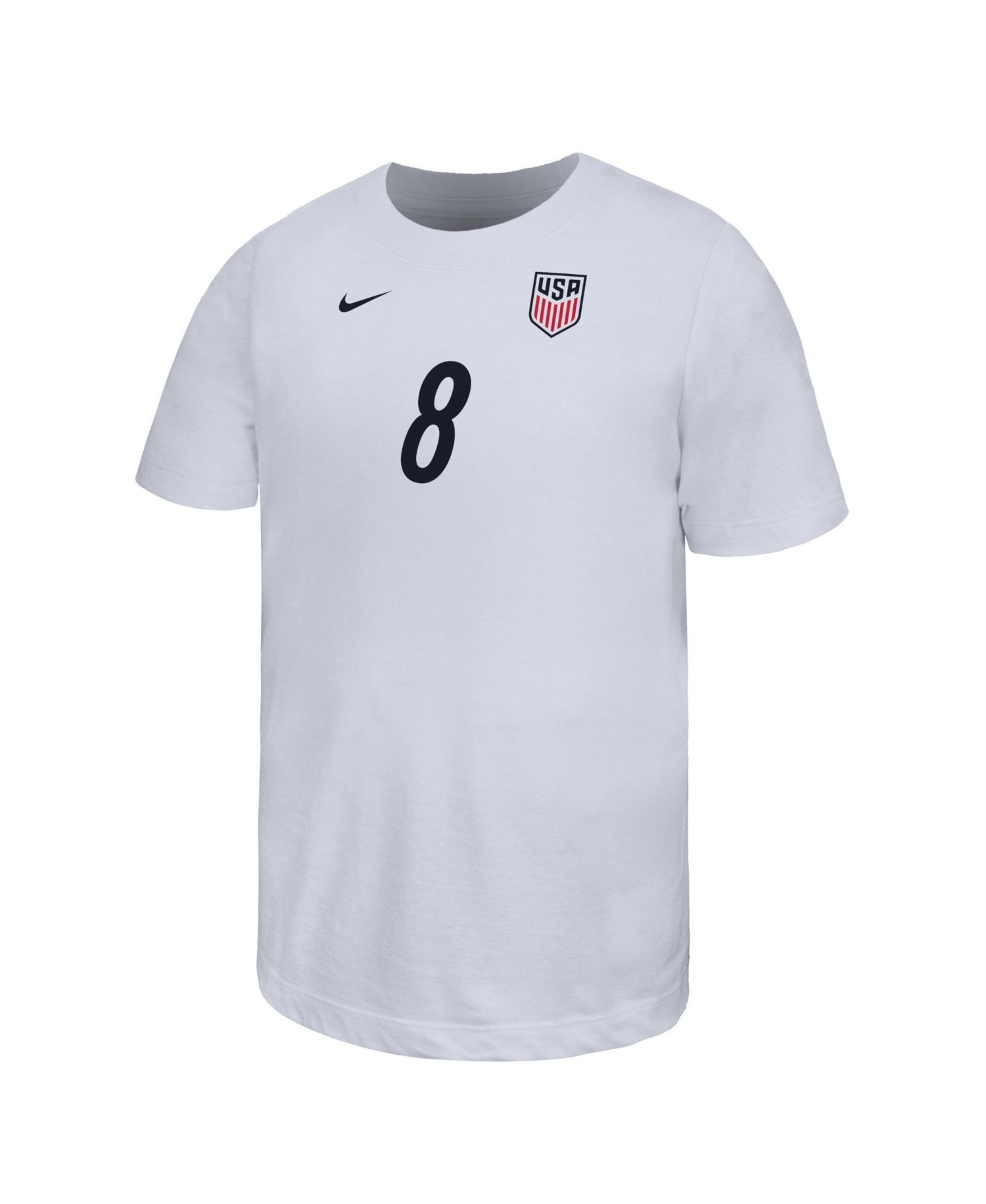 Big Boys and Girls Weston McKennie White USMNT Home Player Name & Number T-Shirt