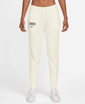 Women's White USMNT Club Fleece Mid-Rise Pants