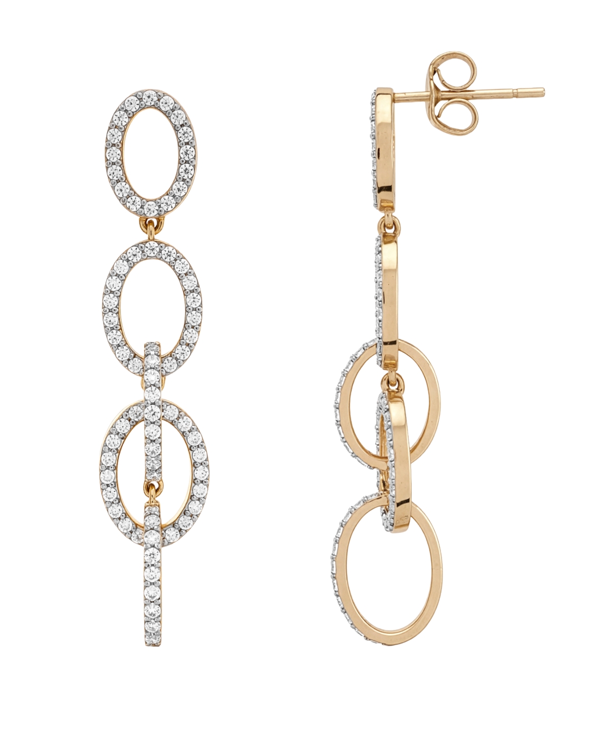 Wrapped in Love Diamond Oval Link Earrings (1 ct. t.w.) in 14k Yellow Gold