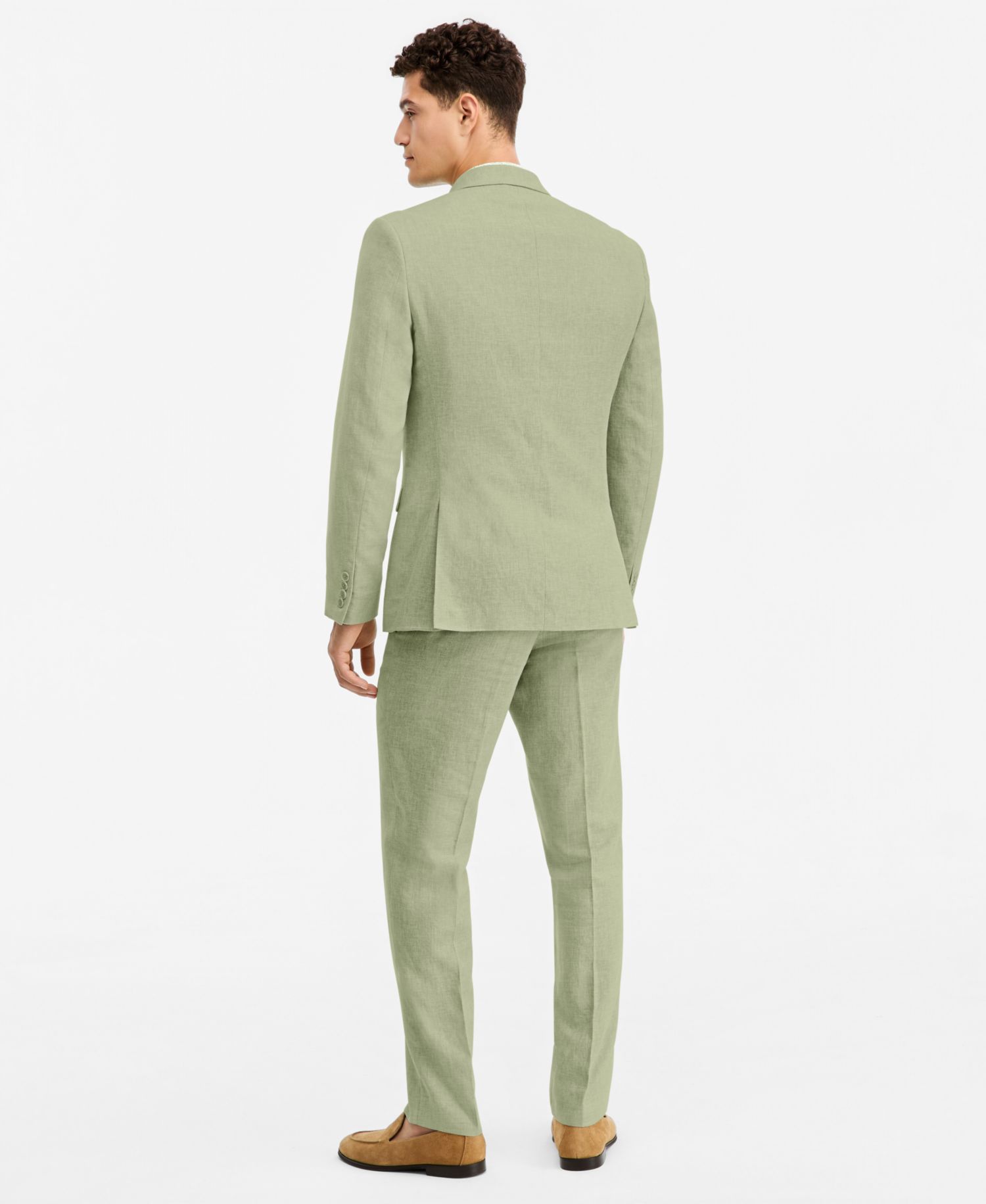 Men's Slim-Fit Linen-Blend Suit Separates