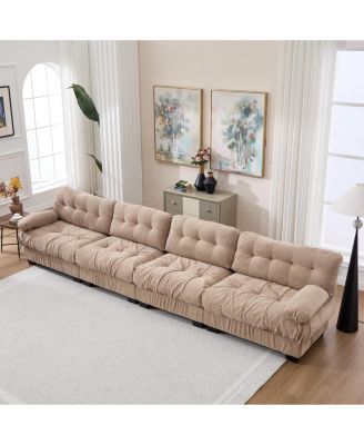 Modular Sectional Sofa Cloud Couch, Modern Sectional Couches for Living Room,4-Seat Comfy advanced flannelette Sofa for Bedroom