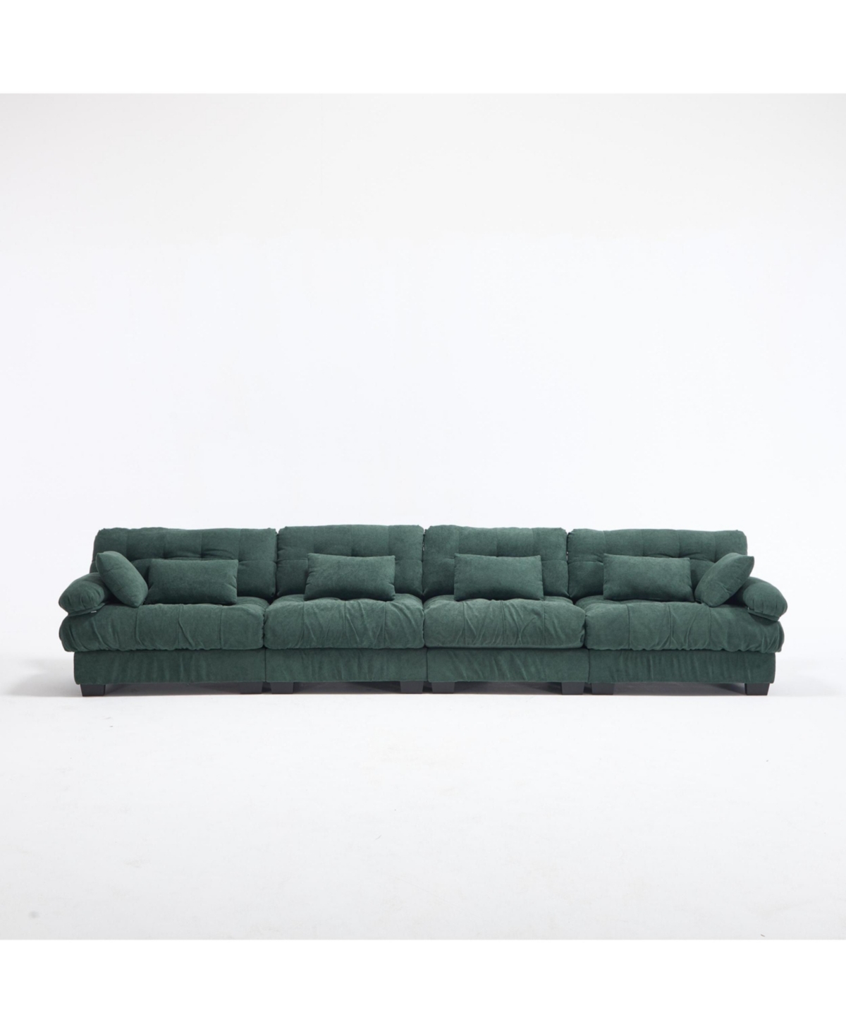Clihome Modular Sectional Sofa Cloud Couch, Modern Sectional Couches for Living Room,4-Seat Comfy advanced flannelette Sofa for Bedroom