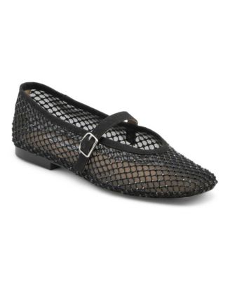 Womens Westa Flat Dress Shoe Mesh Rhinestones