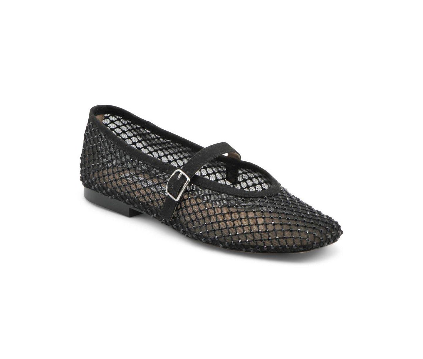 Обувь Charles David Womens Westa Flat Dress Shoe Mesh Rhinestones, цвет: Чёрный — фото 1