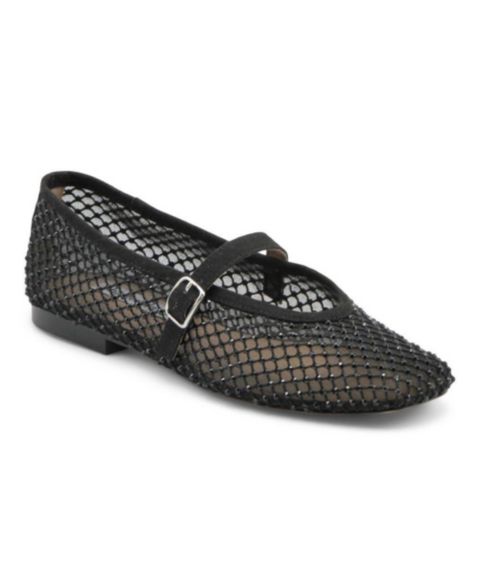 Обувь Charles David Womens Westa Flat Dress Shoe Mesh Rhinestones, цвет: Чёрный