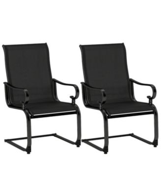 Set of 2 Patio Chairs with Quick-Drying Breathable Fabric for Backyard