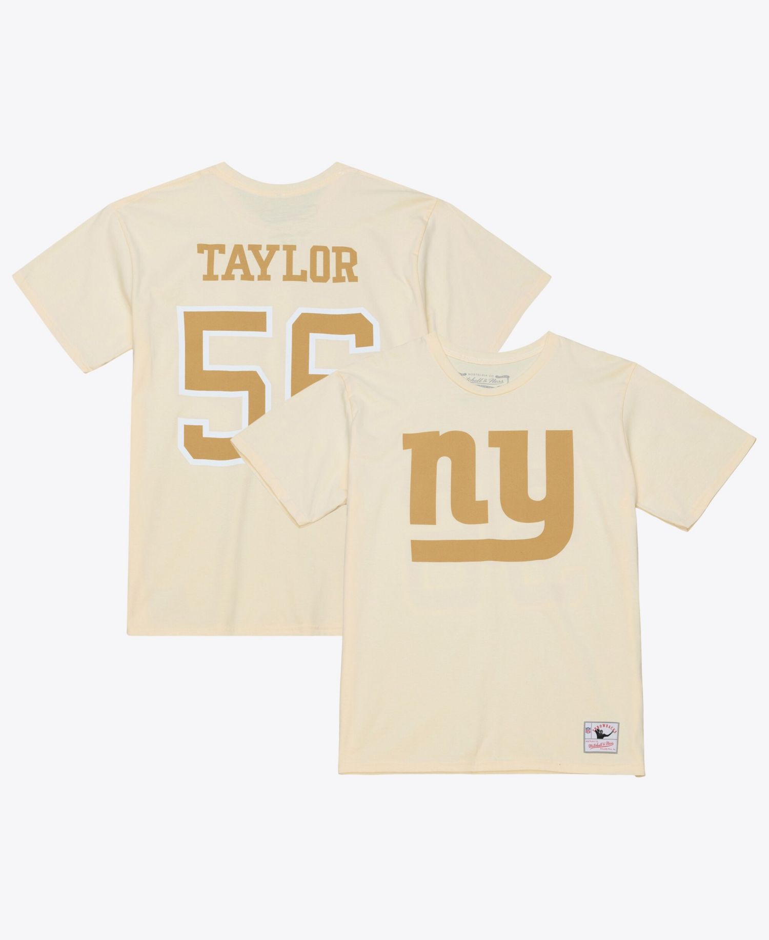 Men's Lawrence Taylor Cream New York Giants Sandman Name & Number T-Shirt