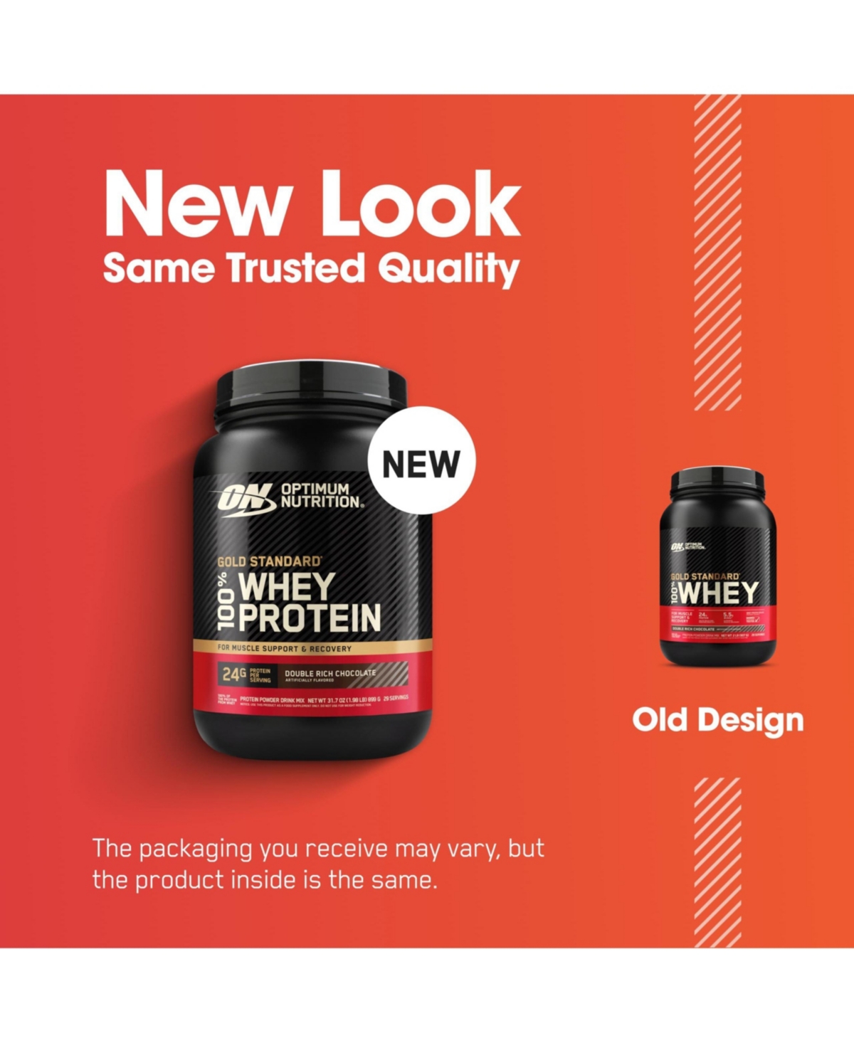 Optimum Nutrition Gold Standard 100% Whey Protein Powder, Double Rich Chocolate 1.98 Pound (Packaging May Vary)