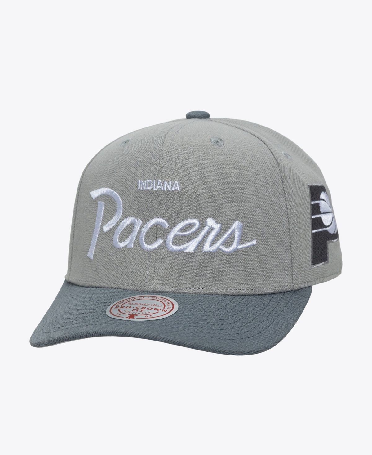 Mitchell & Ness Men's Gray Indiana Pacers Thunderstorm Head Coach Pro Crown Snapback Hat