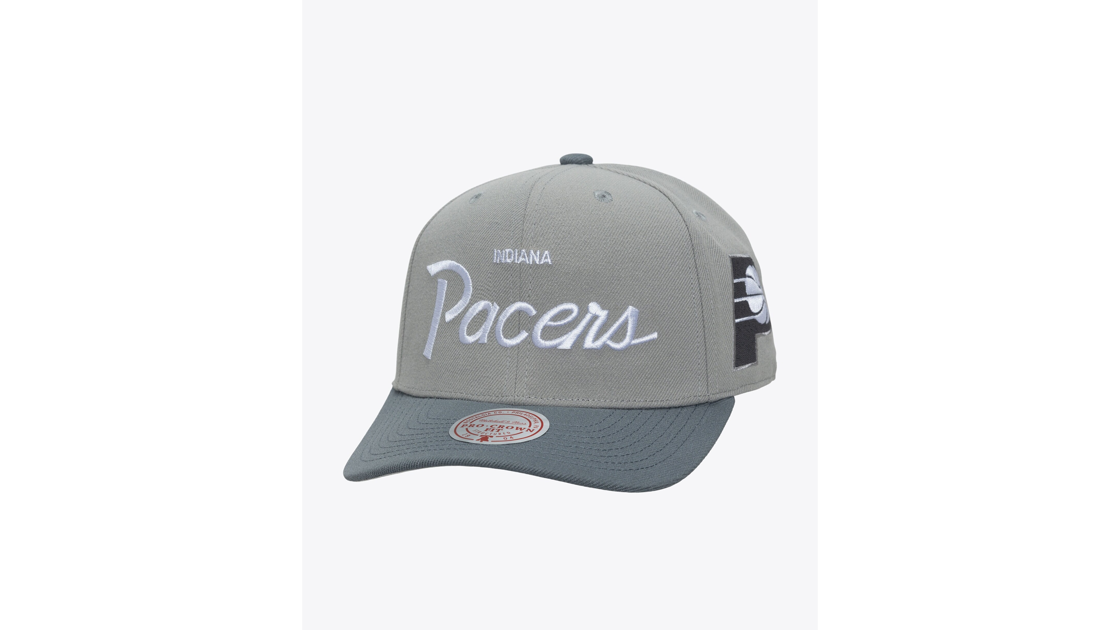 Mitchell & Ness Men's Gray Indiana Pacers Thunderstorm Head Coach Pro Crown Snapback Hat