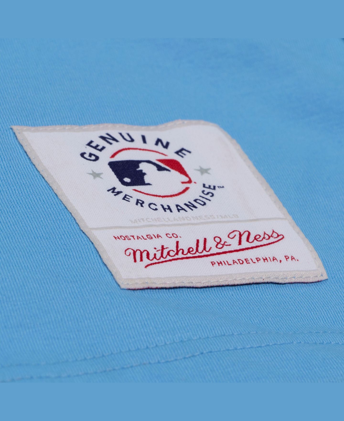 Мужская футболка Mitchell & Ness Light Blue Chicago Cubs Insignia Premium — фото 4