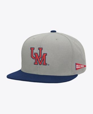 Men's Gray/Navy Ole Miss Rebels Plaid OG Snapback Hat