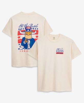Men's Cream Texas Longhorns Uncle Sam Mascot T-Shirt