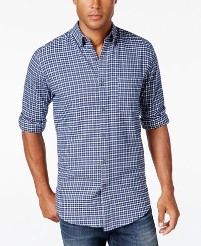 John Ashford Men's Big and Tall Long-Sleeve Flannel Shirt, Only at Macy's