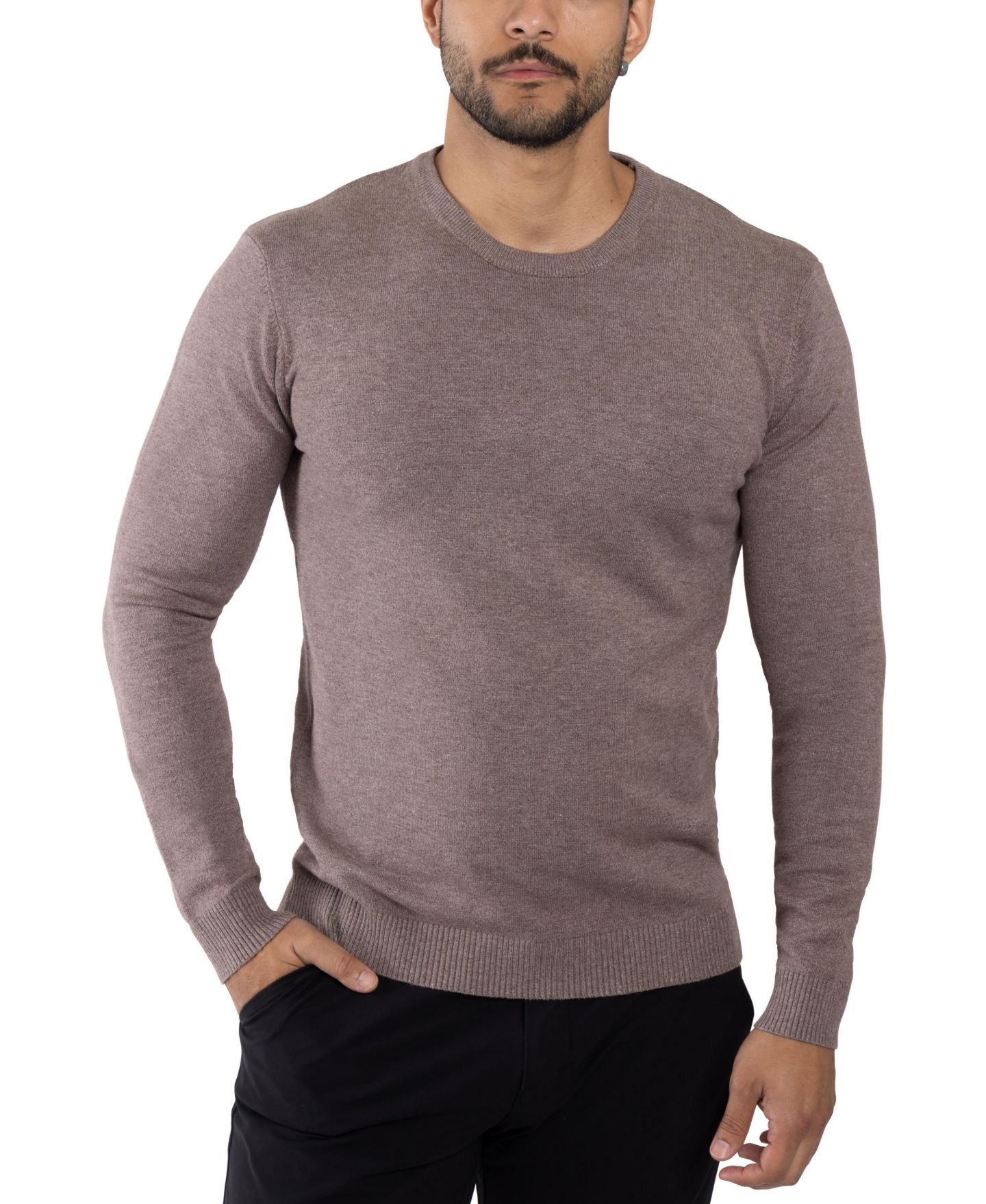 Мужской свитер X-Ray Big & Tall Basic Crewneck, цвет: Серый — фото 5