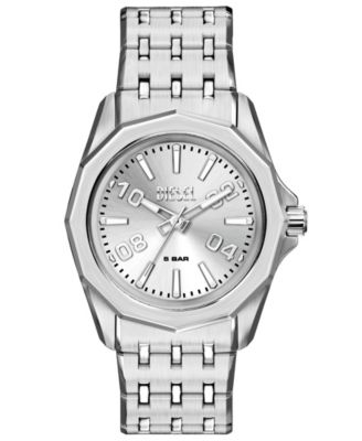 Men's Stinger Quartz Silver Stainless Steel Watch 44mm