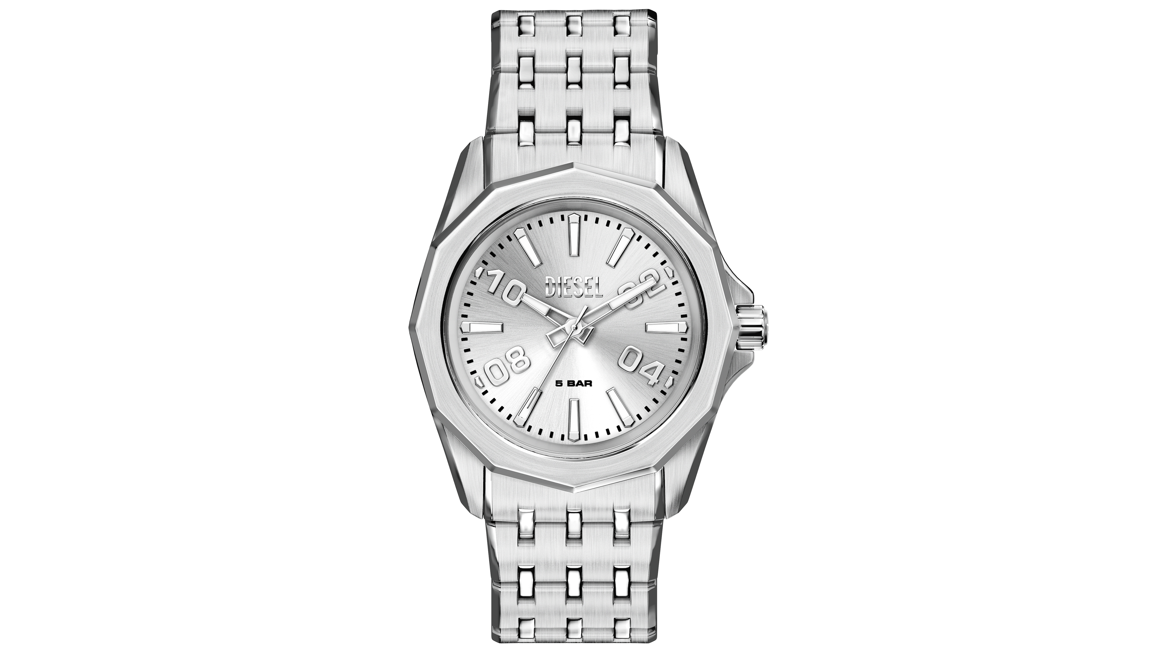 Diesel Men's Stinger Quartz Silver Stainless Steel Watch 44mm