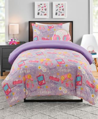 Kids Patterned 3-Piece Comforter Set, Twin