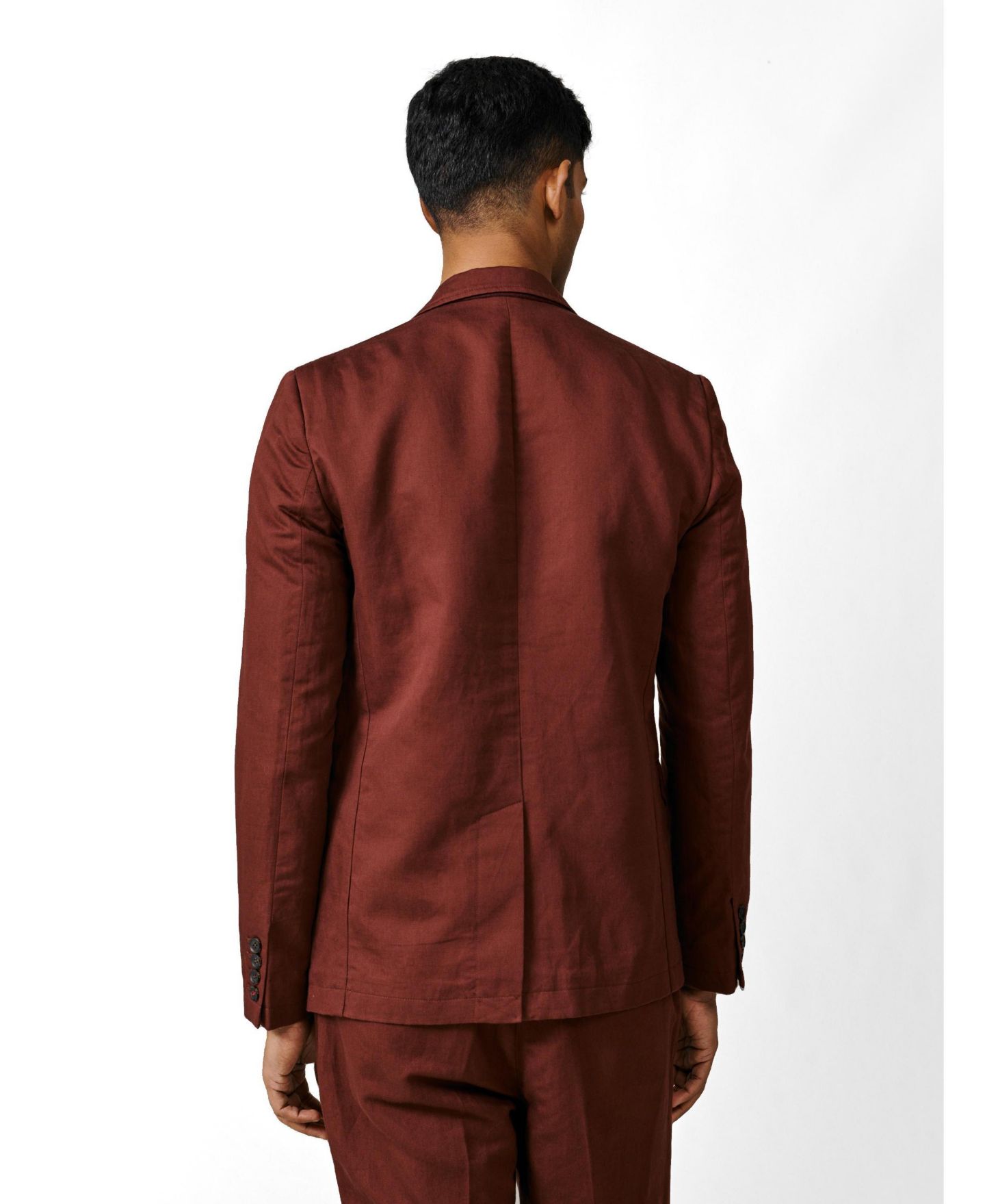 Мужской пиджак Aubin Pasmore Tailored Linen Blend Blazer, цвет: Коричневый — фото 3