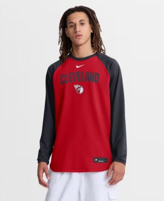 Men's Red Cleveland Guardians Authentic Collection Raglan Dri-FIT Sweatshirt