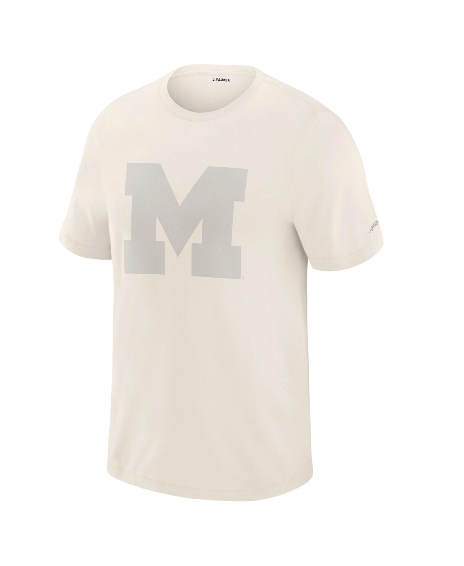 Men's Cream Michigan Wolverines Play Action Tri-Blend Performance T-Shirt