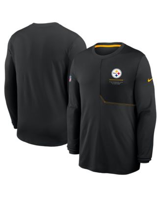Men's Black Pittsburgh Steelers Sideline Coaches UV Dri-FIT Long Sleeve T-Shirt