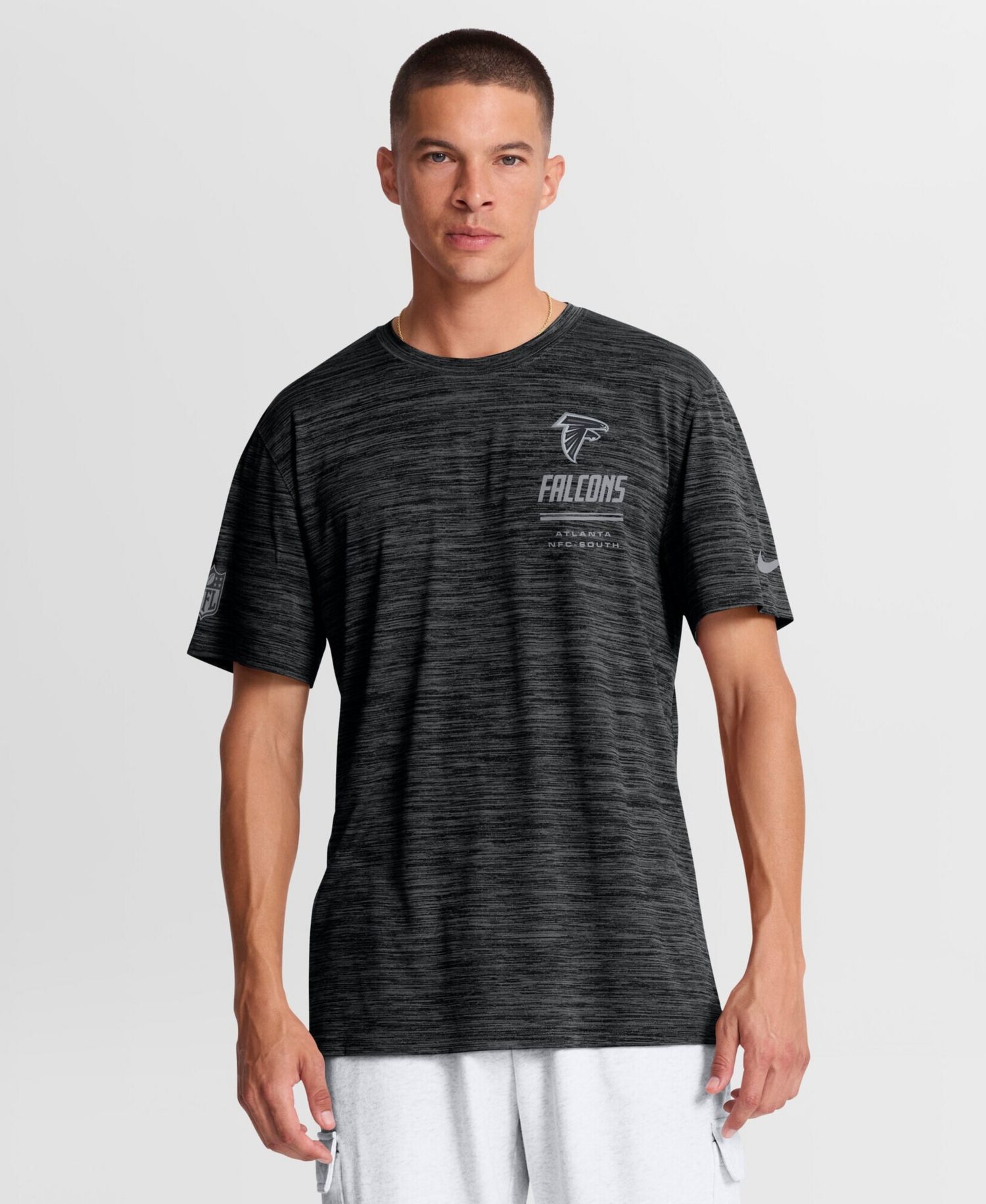 Men's Black Atlanta Falcons Sideline Double Covered Dri-FIT Velocity T-Shirt