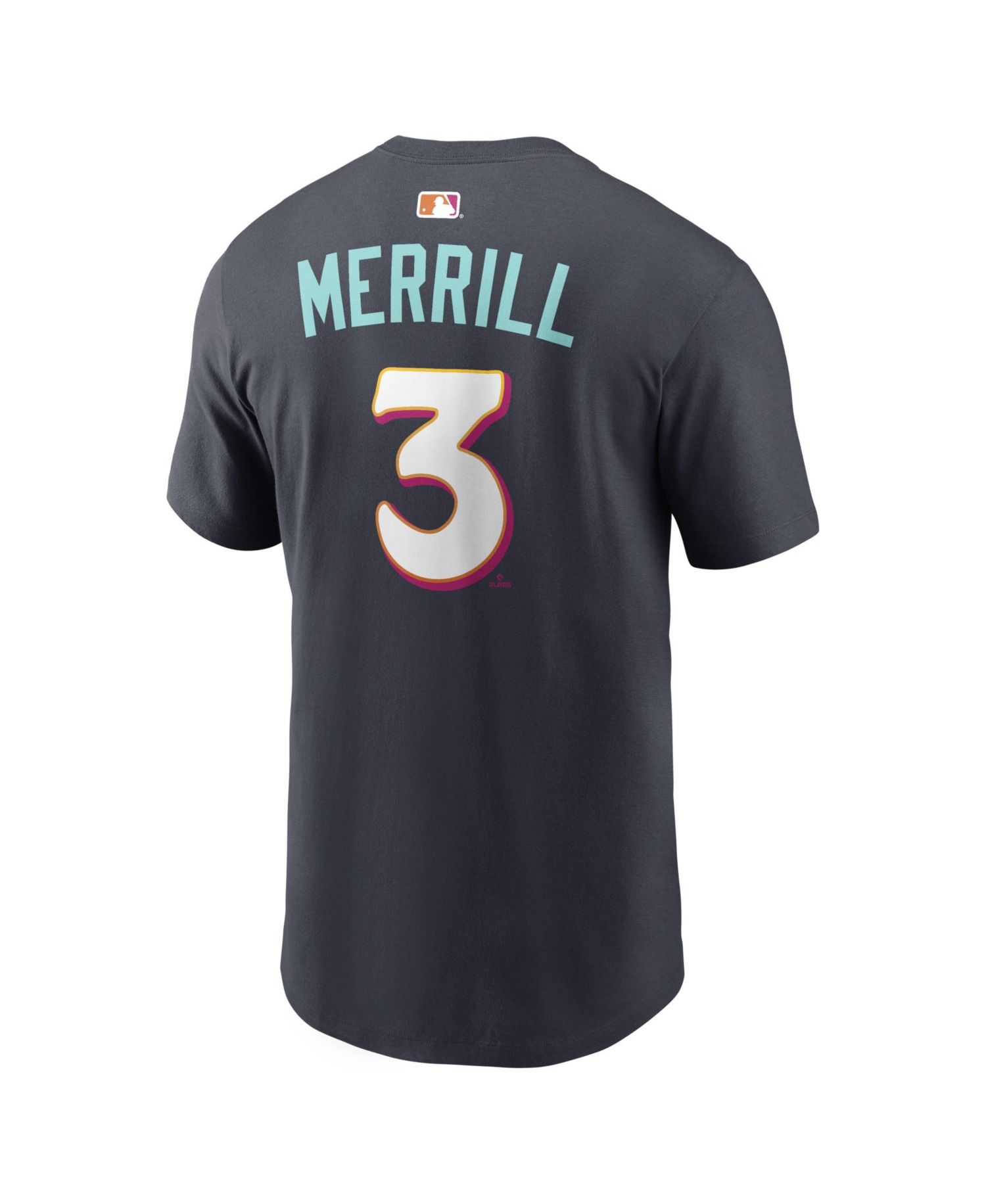 Men's Jackson Merrill Obsidian San Diego Padres City Connect Name & Number T-Shirt